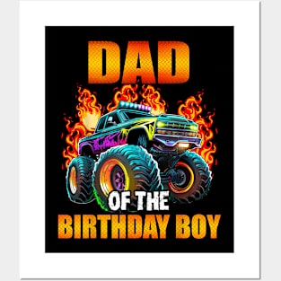 Dad Of The Birthday Boy Monster Truck Birthday Party Posters and Art